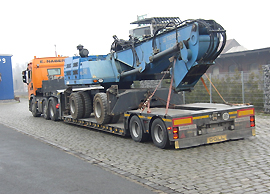 Transport - auch Maschinentransporte - Containerdienst Naber Ahlen